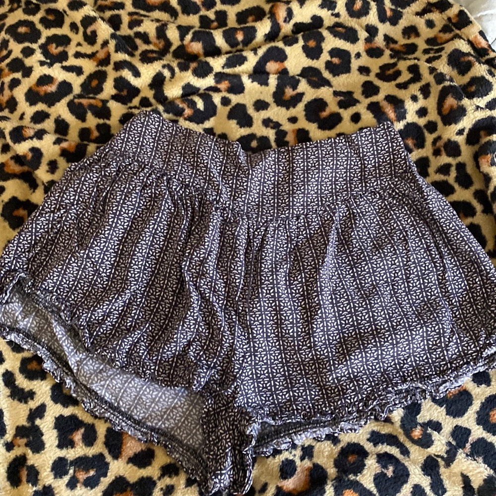 Navy patterned soft shorts